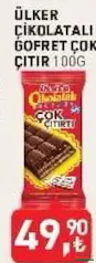 ÜLKER ÇİKOLATALI GOFRET ÇOK ÇITIR 100 G fiyat ve kampanya bilgisi